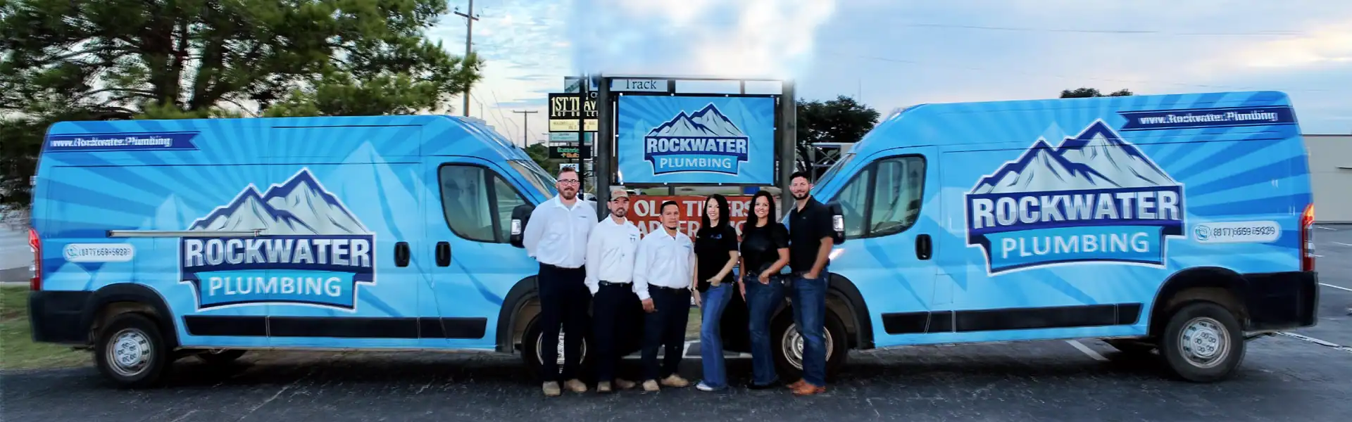 Rockwater-Plumbing-Vehicles-and-Staff
